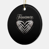 Meer Skeleton Hands Heart Gothic Halloween Keramisch Ornament (Links)