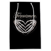 Meer Skeleton Hands Heart Gothic Halloween Medium Cadeauzakje (Voorkant)
