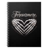 Meer Skeleton Hands Heart Gothic Halloween Notitieboek (Voorkant)