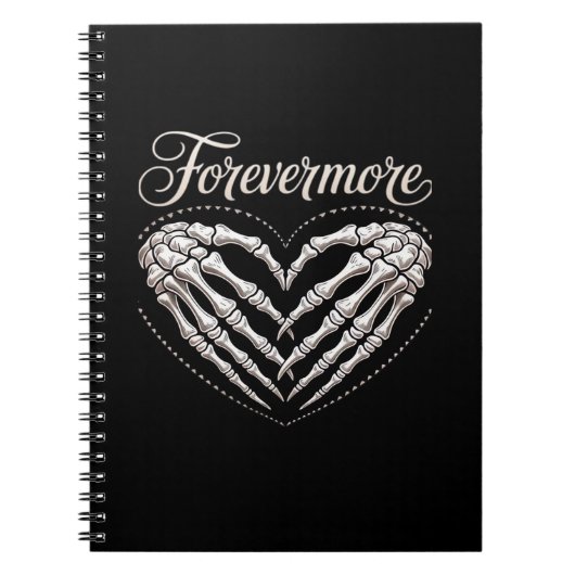 Meer Skeleton Hands Heart Gothic Halloween Notitieboek (Voorkant)