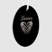 Meer Skeleton Hands Heart Gothic Halloween Ornament (voorkant)