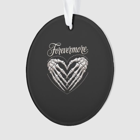 Meer Skeleton Hands Heart Gothic Halloween Ornament (voorkant)