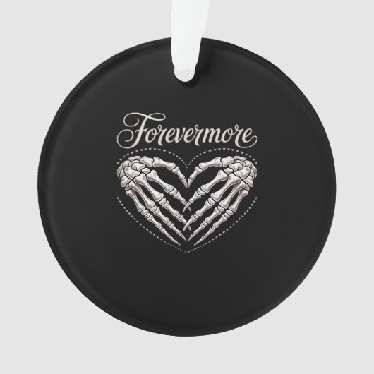 Meer Skeleton Hands Heart Gothic Halloween Ornament (voorkant)