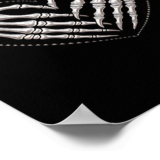 Meer Skeleton Hands Heart Gothic Halloween Poster (Hoek)