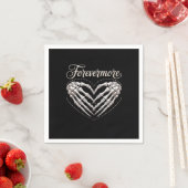 Meer Skeleton Hands Heart Gothic Halloween Servet (Insitu)