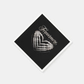 Meer Skeleton Hands Heart Gothic Halloween Servet (Hoek)