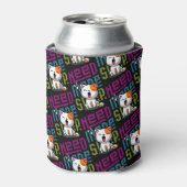 Meer slaap nodig | Grappige Cat schattige geeuwen  Blikjeskoeler (Blikje Voorkant)