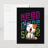 Meer slaap nodig | Grappige Cat schattige geeuwen  Briefkaart (Voorkant / Achterkant)