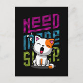 Meer slaap nodig | Grappige Cat schattige geeuwen  Briefkaart (Voorkant)