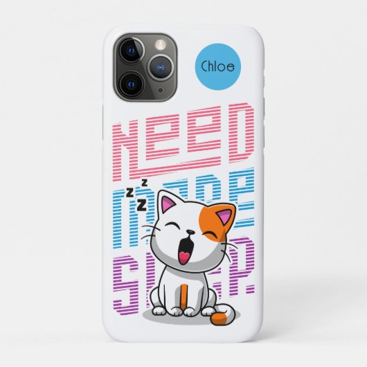 Meer slaap nodig | Grappige Cat schattige geeuwen  Case-Mate iPhone Case (Achterkant)