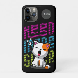 Meer slaap nodig Grappige Cat schattige geeuwen Case-Mate iPhone Case