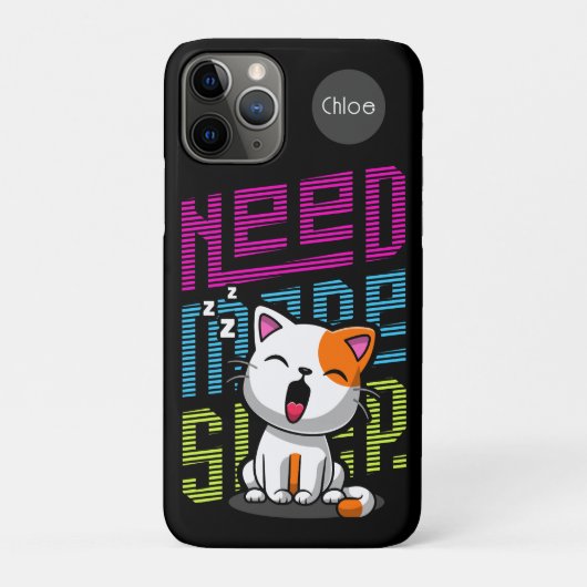Meer slaap nodig | Grappige Cat schattige geeuwen Case-Mate iPhone Case (Achterkant)