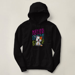 Meer slaap nodig Grappige Cat schattige geeuwen Hoodie