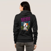 Meer slaap nodig | Grappige Cat schattige geeuwen  Hoodie (Achterkant volledig)