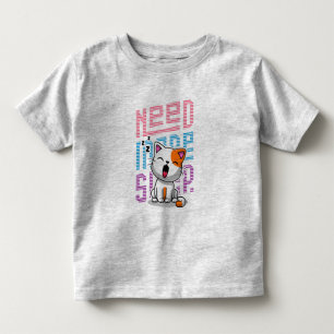 Meer slaap nodig   Grappige Cat schattige geeuwen  Kinder Shirts