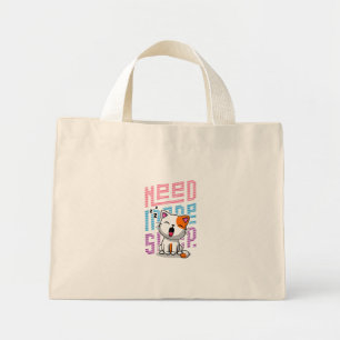 Meer slaap nodig   Grappige Cat schattige geeuwen  Mini Tote Bag