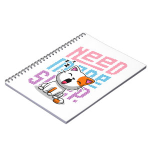 Meer slaap nodig Grappige Cat schattige geeuwen Notitieboek