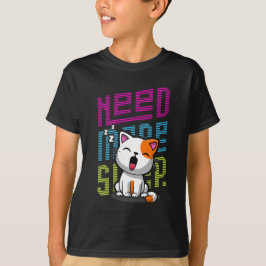 Meer slaap nodig | Grappige Cat schattige geeuwen  T-shirt