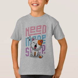 Meer slaap nodig | Grappige Cat schattige geeuwen  T-shirt