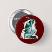 Meer smiting! Vrijheidsbeeld Ronde Button 5,7 Cm (Voorkant /achterkant)