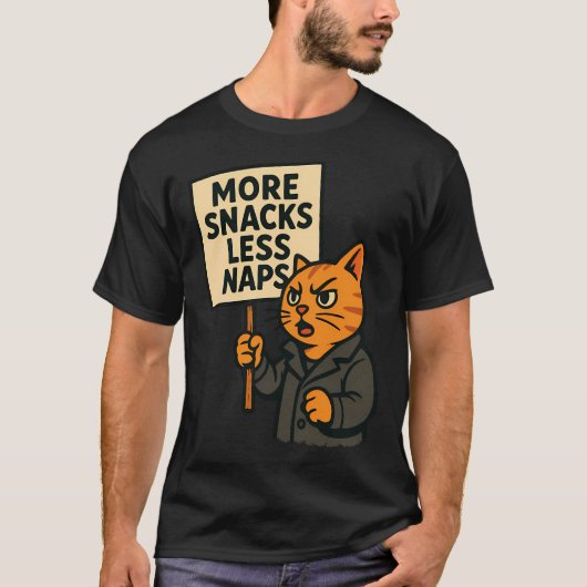Meer snacks minder dutjes t-shirt (Voorkant)