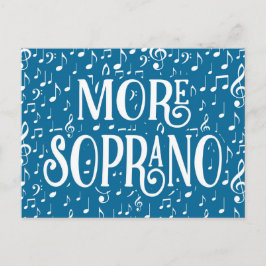 Meer Sopraan - Blauw Witte Zanger Briefkaart