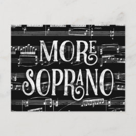 Meer sopraan schoolbord - Zwart-wit zanger Briefkaart