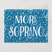 Meer Soprano - Blauwe Witte Zanger Briefkaart (Voorkant)