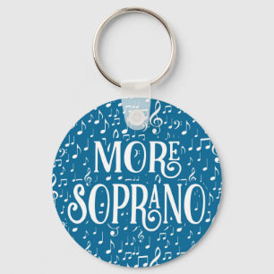 Meer Soprano - Blauwe Witte Zanger Sleutelhanger
