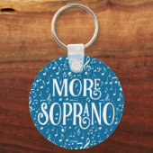 Meer Soprano - Blauwe Witte Zanger Sleutelhanger (Voorkant)