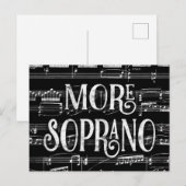 Meer Soprano Chalkboard - Black White Singer Briefkaart (Voorkant / Achterkant)