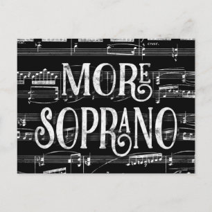 Meer Soprano Chalkboard - Black White Singer Briefkaart