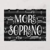 Meer Soprano Chalkboard - Black White Singer Briefkaart (Voorkant)