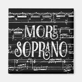 Meer Soprano Chalkboard - Black White Singer Magneet (Voorkant)