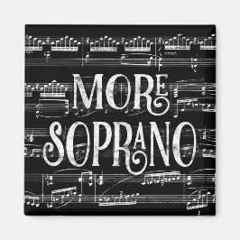 Meer Soprano Chalkboard - Black White Singer Magneet