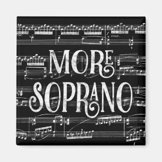 Meer Soprano Chalkboard - Black White Singer Magneet