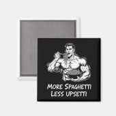 Meer Spaghetti Minder Etti Bodybuilder Eet Pasta Magneet (Voorkant / Achterkant)