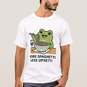 Meer Spaghetti, Minder Opschudding – Grappige Voed T-shirt