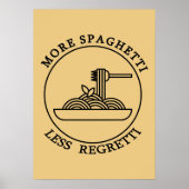 Meer Spaghetti Minder Regretti Poster (Voorkant)
