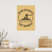 Meer Spaghetti Minder Regretti Poster (Keuken)