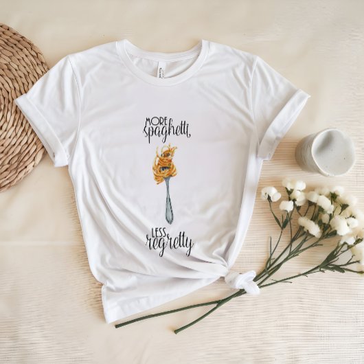 Meer spaghetti minder spijt | Grappig Pasta Shirt