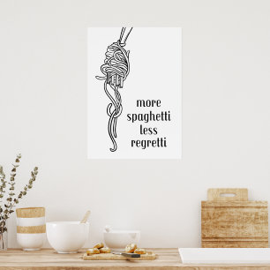 Meer spaghetti, minder spijt poster