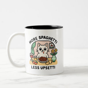 Meer spaghetti minder upsetti Cat mok