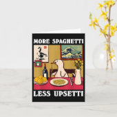 Meer spaghetti minder upsetti gans kaart (Gele Bloem)