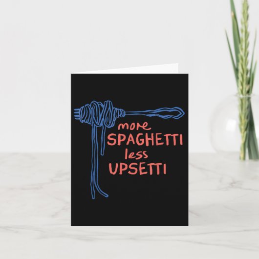 Meer spaghetti minder upsetti kaart (Voorkant)