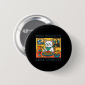 Meer spaghetti minder upsetti ronde button 5,7 cm (Voorkant /achterkant)
