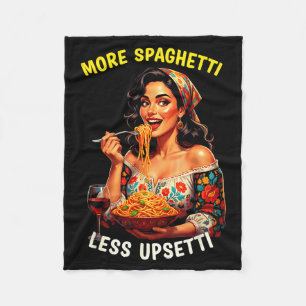 Meer Spaghetti Minder Upsetti T-shirt Italiaanse V Fleece Deken