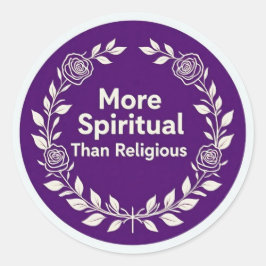 Meer spiritueel dan religieus ronde sticker