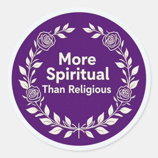 Meer spiritueel dan religieus ronde sticker (Voorkant)