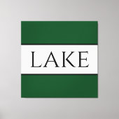 MEER Sportief Fun Bold Camp Groen Wit Strepen Canvas Afdruk (Voorkant)